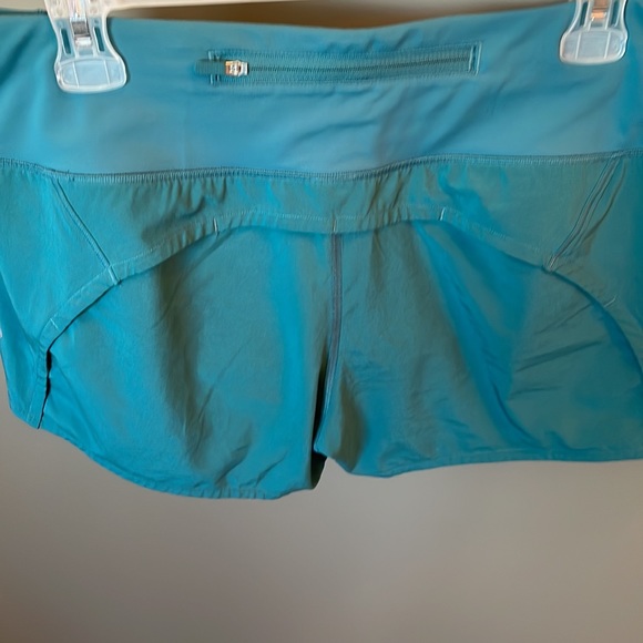 Lululemon Run Times Short - Sz 8 Teal Blue - Picture 2 of 3